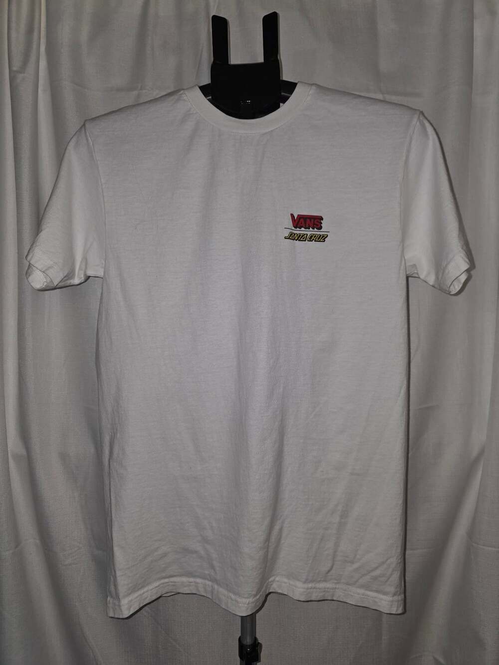 Vans X Santa Cruz Off The Wall White Graphic T-Shirt Small